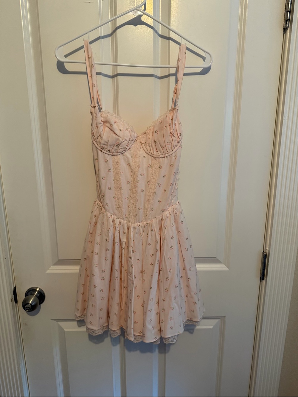 Blush Floral Selkie look alike Corset style dress